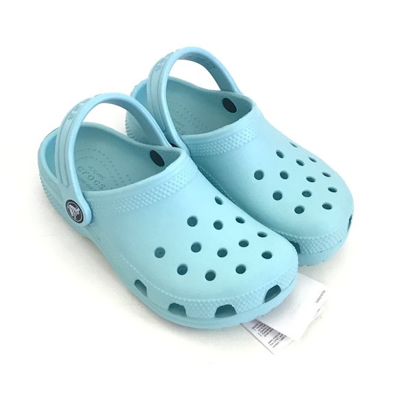 CROCS Kids’ Classic Clog Kids Size C11 Unisex Slip On Mules Clogs Artic Blue NWT - Picture 16 of 16